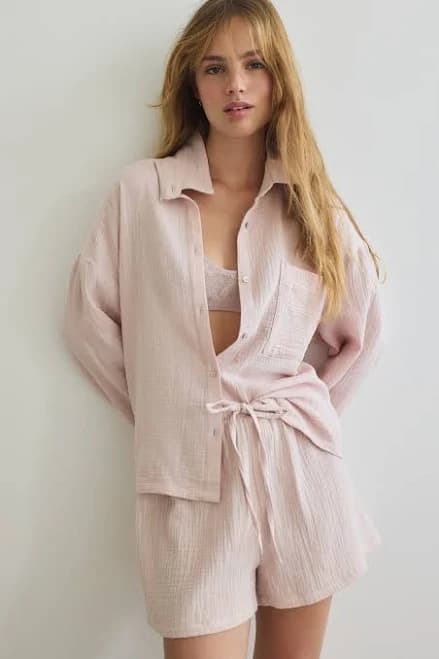 H&M Ladies Pajama Shirt and Shorts