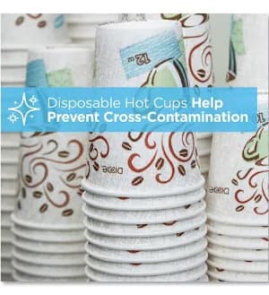 Dixie PerfecTouch Paper Hot Cups 10 oz