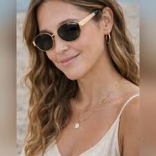 Steve Madden | Accessories | Steve Madden Stylish Gold Frame Sunglasses With Green Lenses | Poshmark