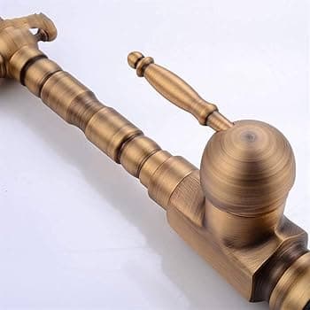 Widespread Faucet, Kitchen Sink Mixer Tap, Kitchen Faucet Hot Cold Water Mixer Crane Antique Brass 360 176; Rotated Deck Mounted Faucets Single Handle with Aerator Sink Mixer Tap Antique Brass (Colo - Amazon.com