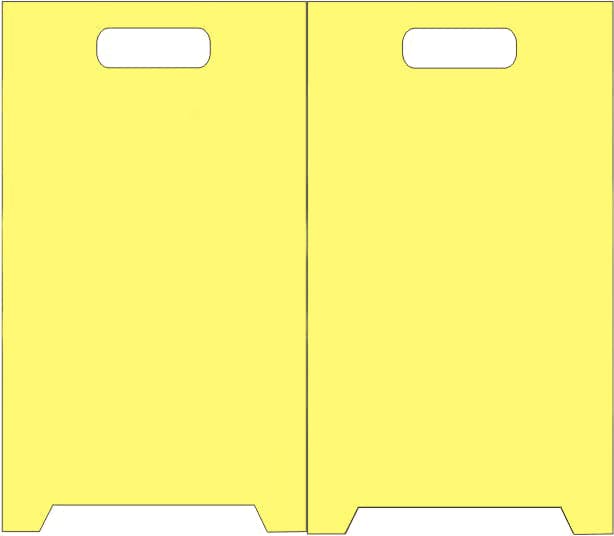 Yellow Blank Floor Stand Sign | FFS-17