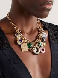 MAISON MAYLE Cornucopia gold-plated, crystal and enamel necklace | NET-A-PORTER