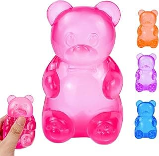 Stress Bear Taba Squishy Balls Bear Toy Taba Squishy Toys for Kids Stress Relief Squeeze Balls for Birthday Gifts Party Favors Stocking Stuffers-Rosy