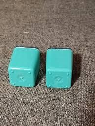 MID CENTURY MODERN MCM 1950s 1960s PLASTIC SALT & PEPPER SET SEAFOAM AQUA | eBay