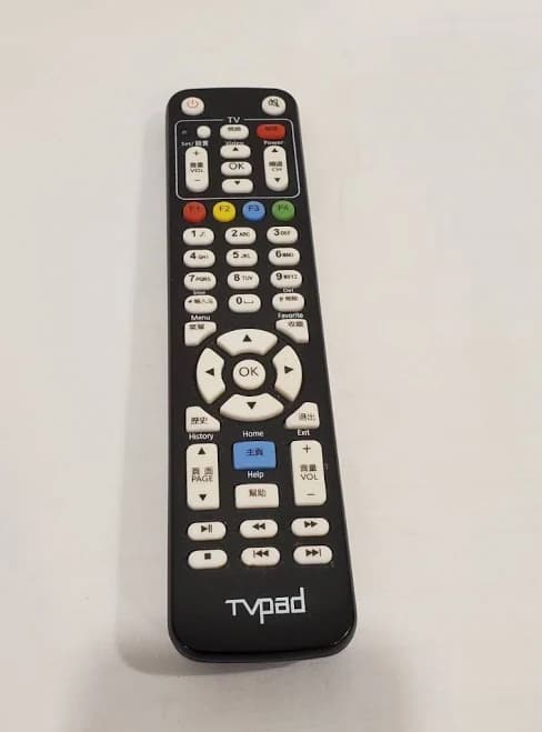 Tvpad Remote Control-tv Pad Controller Clicker Model Jx-1235 Black