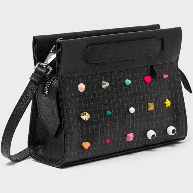 Vali Crossbody Micro Leather Bag with Studs