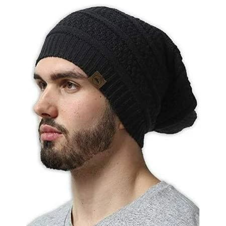 Tough Headwear Slouchy Cable Knit Beanie Hat