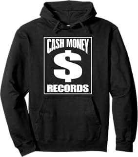 Vintage Cash Money Design Records 90s music Pullover Hoodie