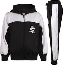Amazon.com: Kids Girls Unisex Tracksuit Contrast Panelled Fleece Hoodie Bottom Jogging Suits : Clothing, Shoes & Jewelry