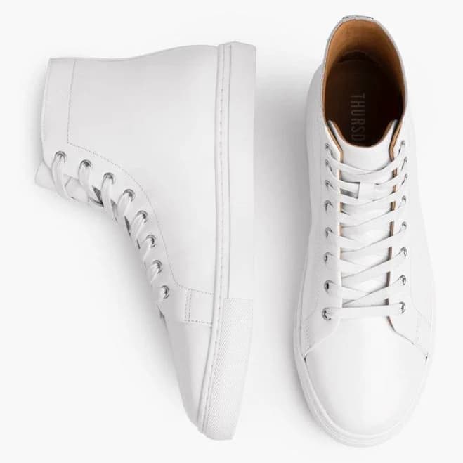 Thursday Boot Company Men's White Leather Premier High Top