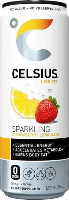 Celsius Energy Drink 12oz. Strawberry Lemonade / 6 Pack SPECIAL