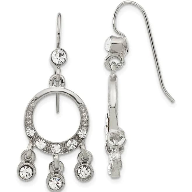Elegant Vintage Crystal Chandelier Dangle Earrings