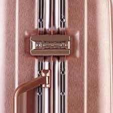 Amazon.com | TPRC 20" "Luna Collection Carry-On Luggage with Sturdy Aluminum Frame, WIDE-BODY, Color-Coordinated Accents, and Dual TSA Locks, Rose Gold Color Option | Suitcases