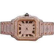 Luxury Custom Men's Iced Out Dial White Gold Diamond Watch Full Pave Automatic Stainless Steel Wrist watch Square Case