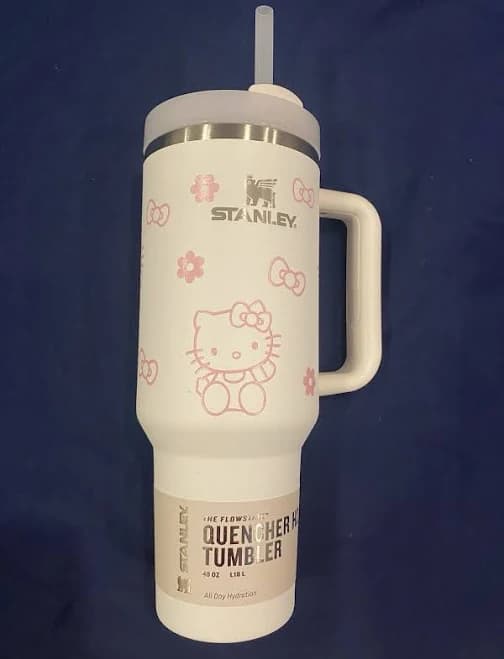 Stanley Quencher H2.0 Flowstate 40oz Tumbler, White Pink Floral