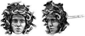 925 Sterling Silver Medusa Earrings