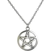 Pentagram Necklace Silver Color Pentacle Necklace