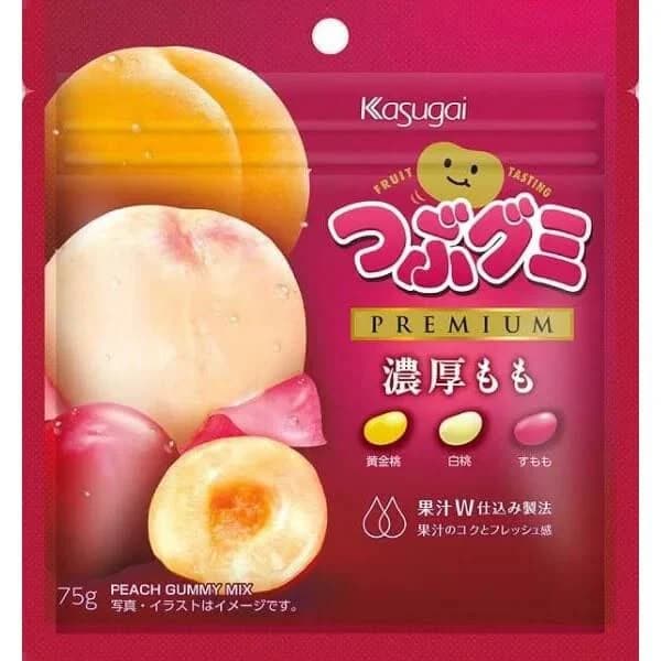 Kasugai Seika Tsuzu Gummy Premium Rich Peach 75g