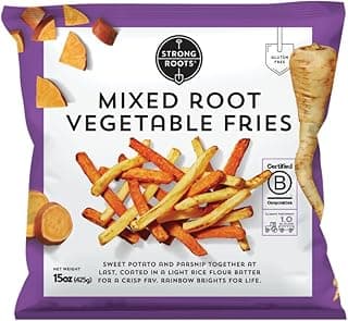 Strong Roots Mixed Vegetable Fries, 15 oz, Vegan & Gluten Free, No Artificial Additives, Low in Sugar & Salt, No Trans Fat