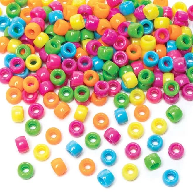 Baker Ross FE489 Bright Colour Craft Beads