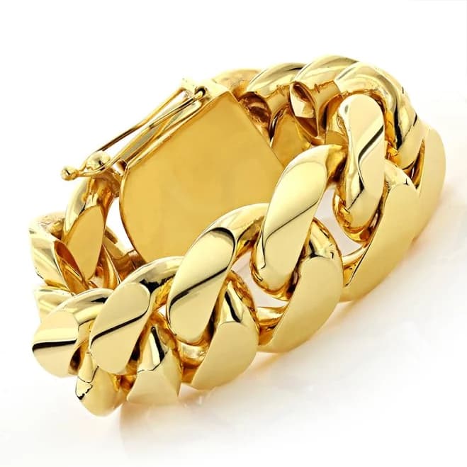 10K Yellow Gold Miami Cuban Link Bracelet
