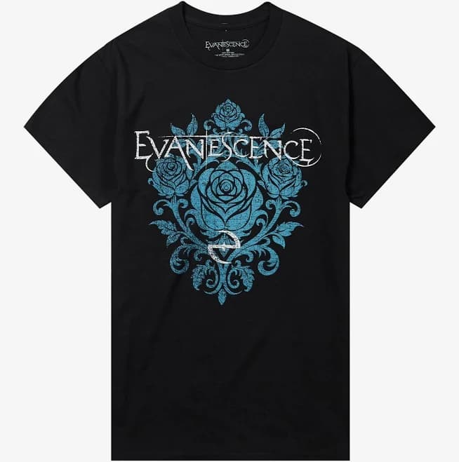 Evanescence Blue Roses Graphic T-Shirt