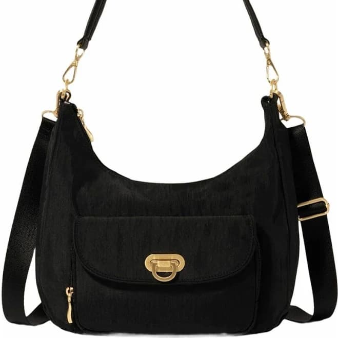 Baggallini Women's Coastal Flip Lock Half Moon Bag