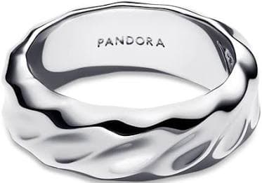 Pandora Rippled Wide Band Ring