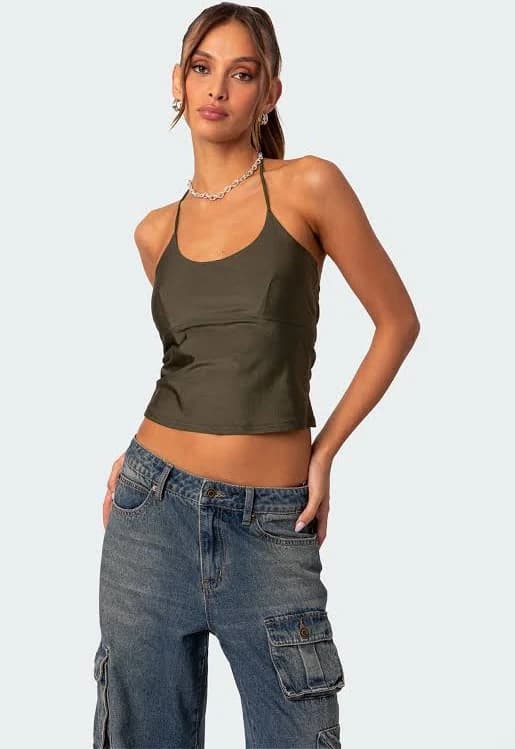 Edikted Sara Crop Halter Top