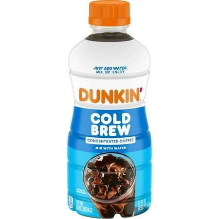 Dunkin Cold Brew Concentrated Coffee, 31 Fl oz Bottle, Pack of 2