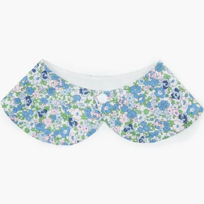 Floral Dog Button Bib