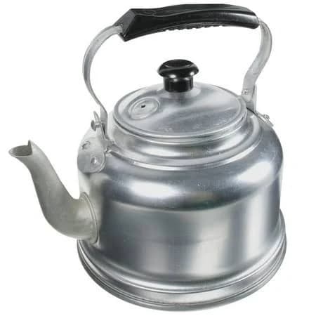 Raindrops 2.5l Aluminum Stovetop Kettle for Tea and Coffee with Comfortable Handle and , Versatile Design, Silver