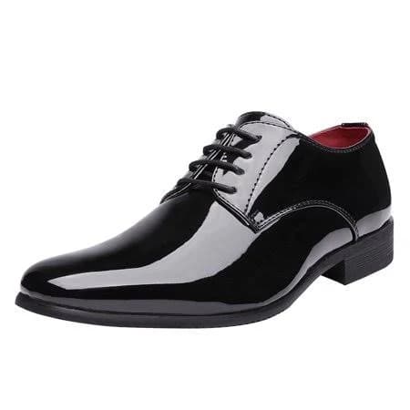 Bruno Marc Men's Classic Glossy PU Oxford Shoes