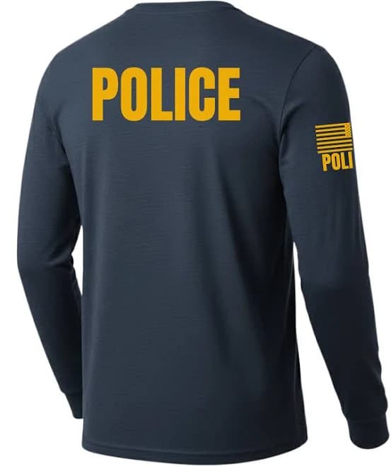 Men's Long Sleeve Police Shirt