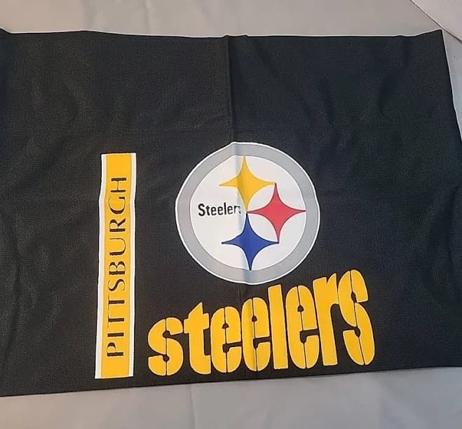 Pittsburgh Steelers Custom Valance (blk/gold) Size: 80" W X 13" Length