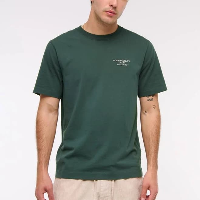 Abercrombie & Fitch Men's Tennis Classic Polished Graphic Tee