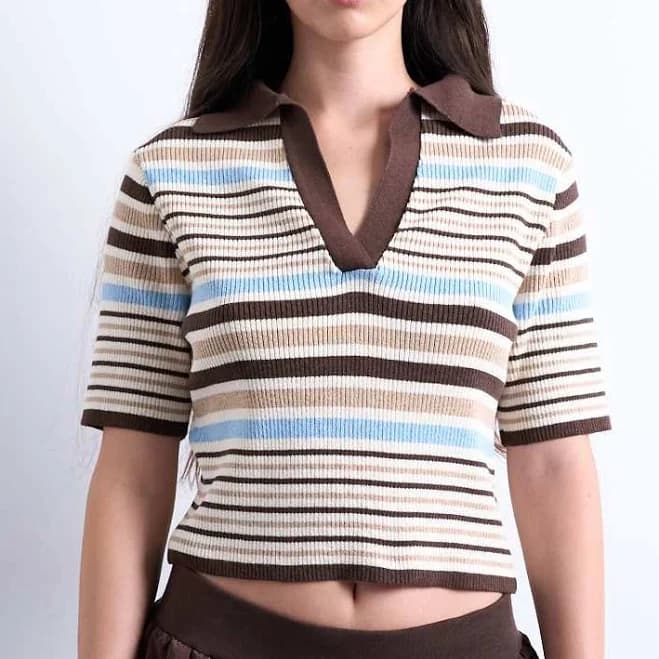 Topshop Knit Collared Polo