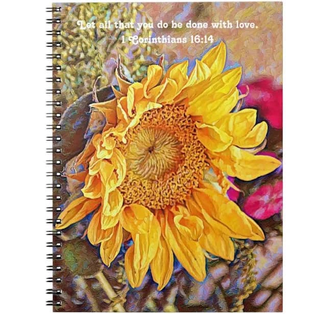 Flowers of Faith Sunflower Love Prayer Journal