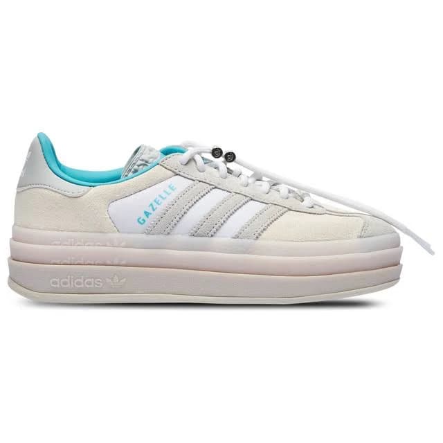 Adidas Originals Gazelle Bold White Light Blue Women's Casual Shoes