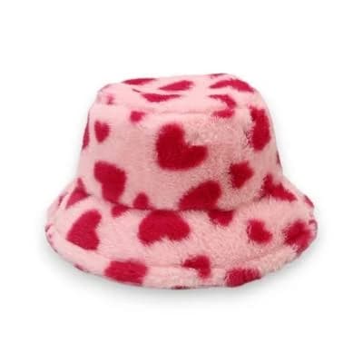 Anna-Kaci Valentine Plush Heart Bucket Hat