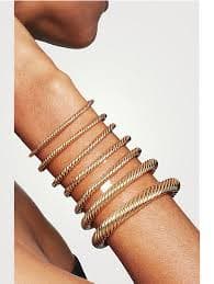 DAVID YURMAN Buckle Cablespira® Bracelet In 18k Yellow Gold With Diamonds, 3.5mm | Holt Renfrew