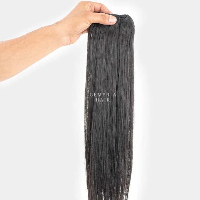 Gemeria Temple Straight Weft Indian Hair Extensions Bundle