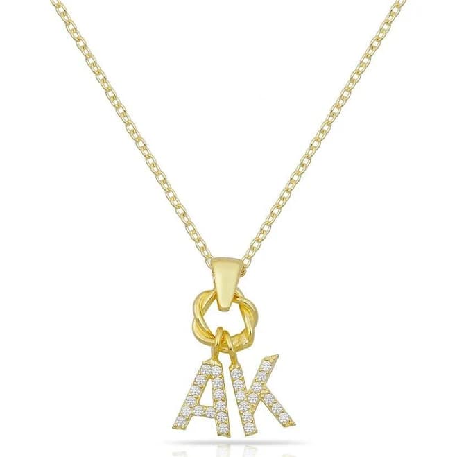 Multiple Initials Gold Charm Necklace Customized Jewelry with 1-3 Initials