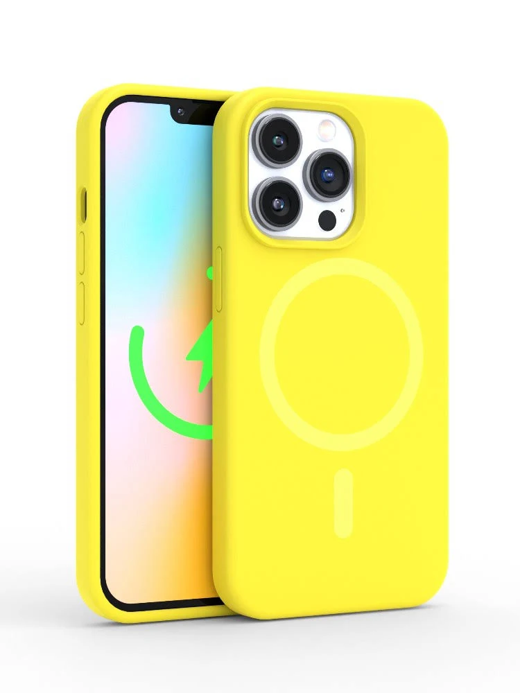 Neon Yellow Silicone iPhone Case iPhone Non MagSafe