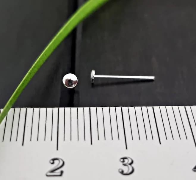 925 Silver Round Nose Piercing Plug
