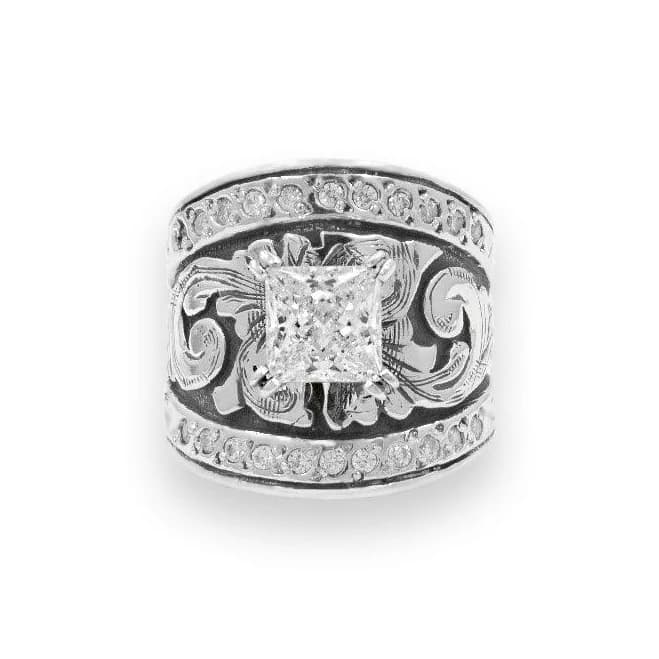 Hyo Silver Sterling & Crystal Statement Solitaire Ring