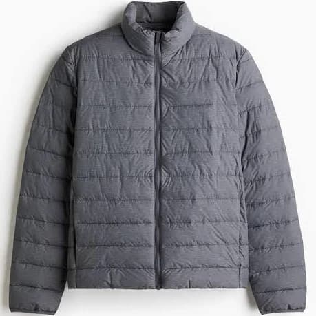 Men h&m Black Slim-Fit Lightweight Puffer Jacket