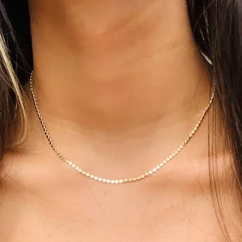 18K Gold Disc Necklace