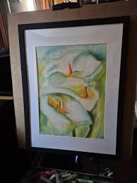 Lírios de Calla - Arte original em pastel de Robin Briggs - Etsy Portugal