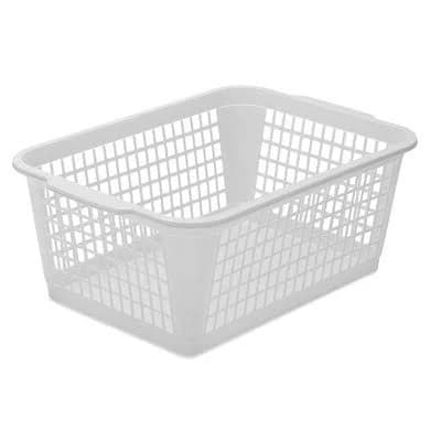 YBM Home Large Plastic Storage Basket with Handle
